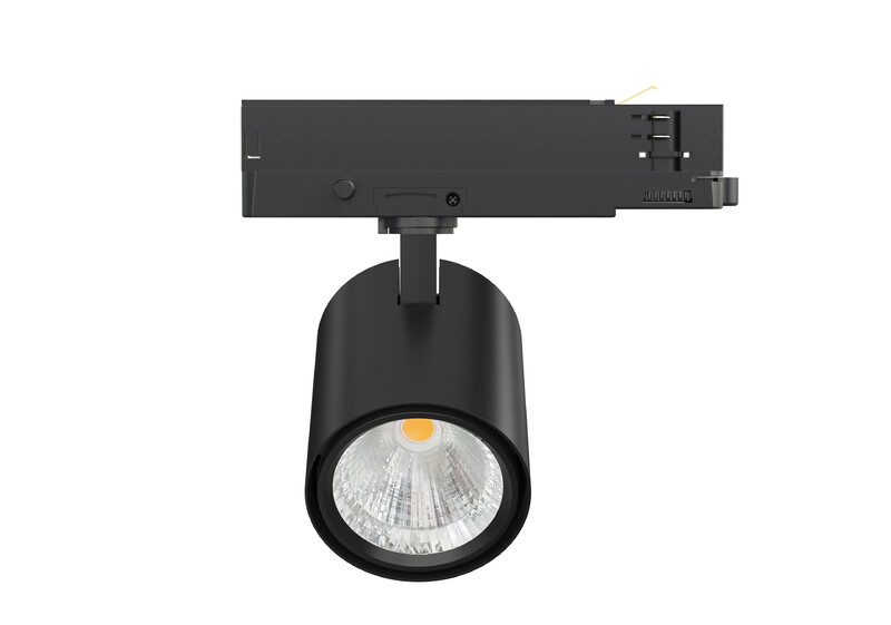 Ledimo Easytrack Mini Kohdevalaisin 3-vaihekiskoon IP20 20W 90x108mm 930/940/950 2000lm 38deg musta, himmennys potentiometrillä - Ledimo Oy