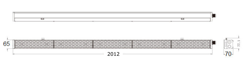 Ledimo Linear IP20 yleisvalaisin 88W 2012mm 840 15000lm 90deg valkoinen - Ledimo Oy