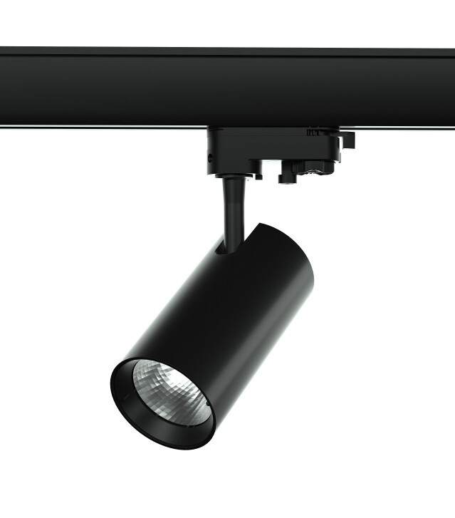 Ledimo Easytrack Multi Kohdevalaisin 3-vaihekiskoon IP20 30W 90mm 830/840/857 2500lm 40/60deg musta - Ledimo Oy