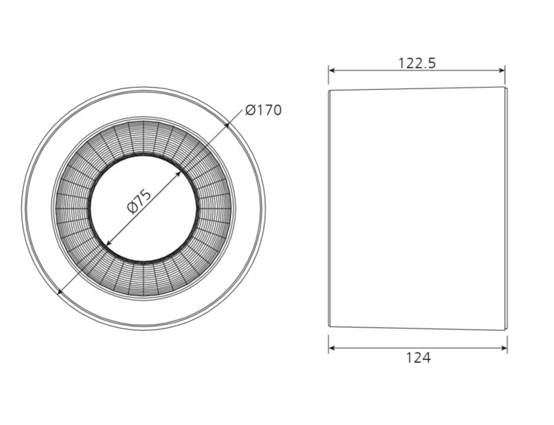 Ledimo Surface IP54 Kattovalasin 18W 170mm 830/840/857C 1510‐1760lm 60deg valkoinen - Ledimo Oy