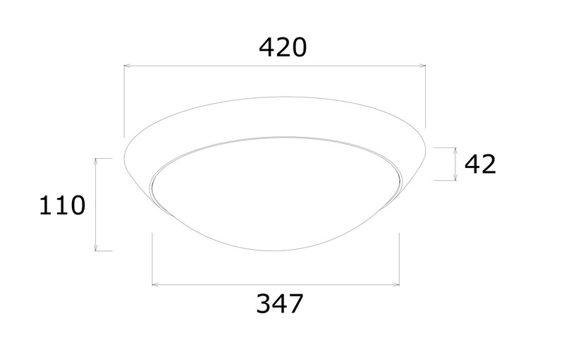 Ledimo Luminaire Yleisvalaisin IP44 25W 420mm 830-840-857 2800-3000lm 120deg liiketunnistin - Ledimo Oy