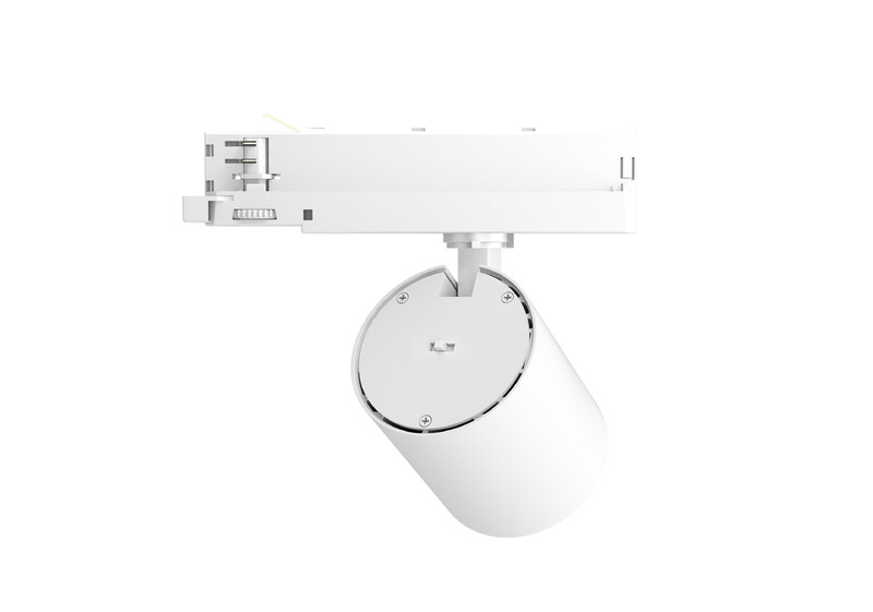 Ledimo Easytrack Mini Kohdevalaisin 3-vaihekiskoon IP20 25W 90x108mm 930/940/950 2500lm 38deg valkoinen, himmennys potentiometrillä - Ledimo Oy