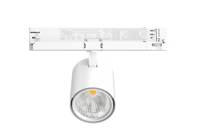 Ledimo Easytrack Mini Kohdevalaisin 3-vaihekiskoon IP20 20W 90x108mm  2000lm 38deg valkoinen TW 2700-6500K DALI2 - Ledimo Oy