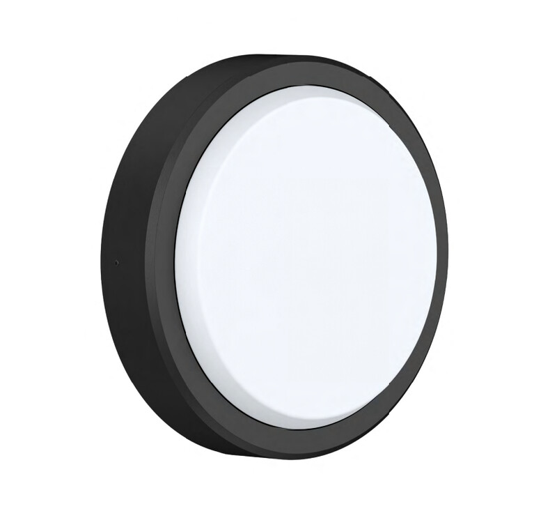 Ledimo Roof IP65 Seinä-Kattovalaisin ulko IP65 25W D300mm 830-840-857C 2950lm 120deg musta DALI2 - Ledimo Oy
