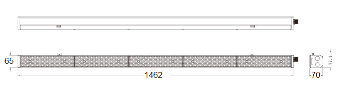 Ledimo Linear IP20 yleisvalaisin 32-60W 1462mm 840 4800-9000lm 90deg valkoinen - Ledimo Oy