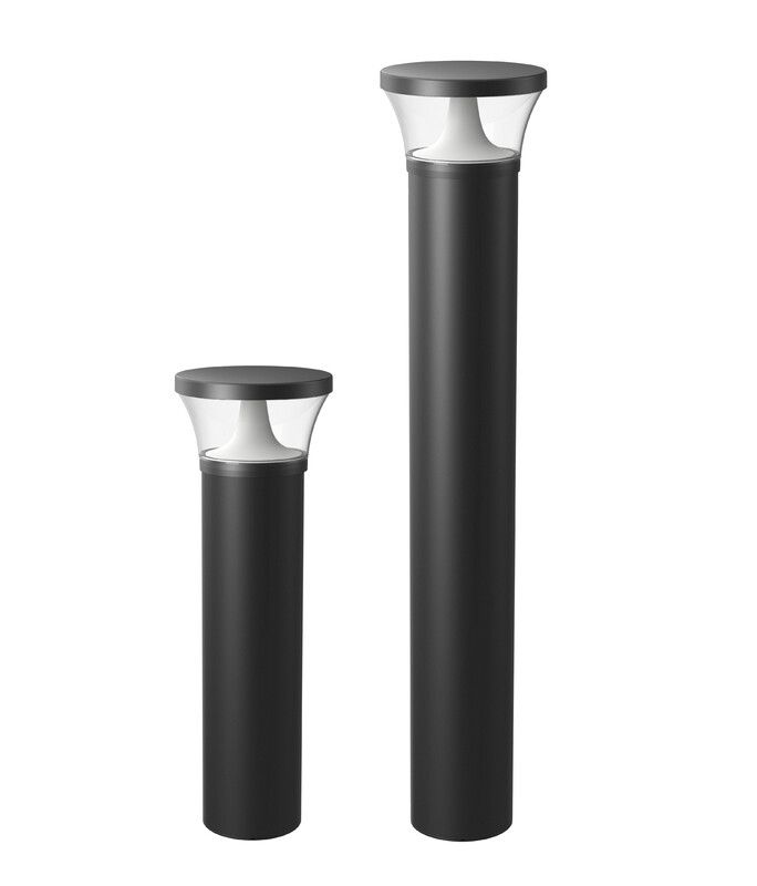 Ledimo Zone BL Pollarivalaisin IP66 IK08 25W ⌀133x975mm 840 2500lm 360deg musta - Ledimo Oy