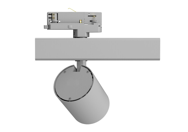 Ledimo Easytrack Mini Kohdevalaisin 3-vaihekiskoon IP20 20W 90x108mm  2000lm 38deg harmaa RGBW DALI2 - Ledimo Oy
