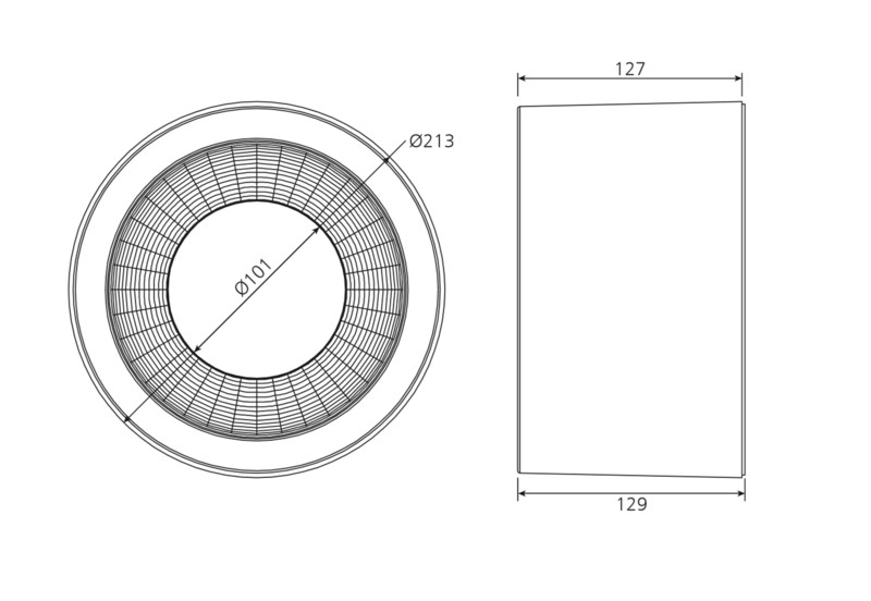 Ledimo Surface IP54 Kattovalaisin 25W 213mm 830/840/857C 2250‐2650lm 60deg valkoinen - Ledimo Oy