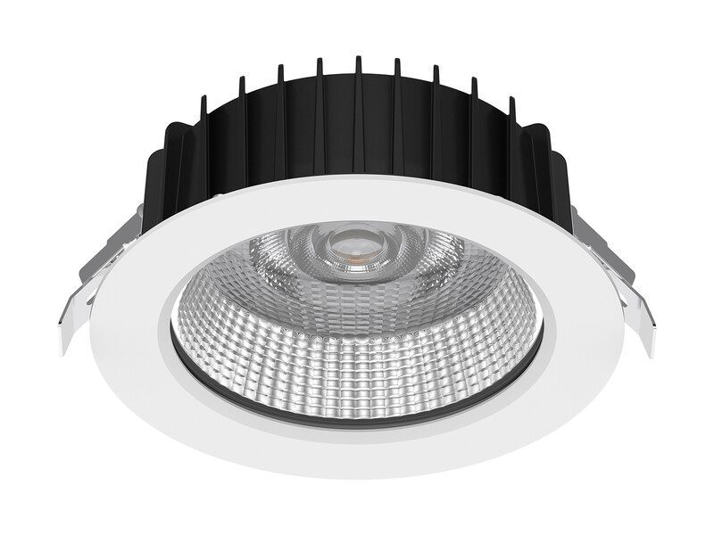 Ledimo Dura DL alasvalo IP65 IK10 18W 150mm 840 1950lm 38deg musta - Ledimo Oy