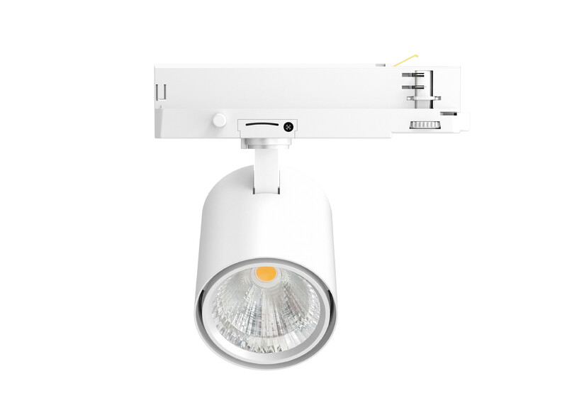 Ledimo Easytrack Mini Kohdevalaisin 3-vaihekiskoon IP20 25W 90x108mm 930/940/950 2500lm 38deg valkoinen, himmennys potentiometrillä - Ledimo Oy