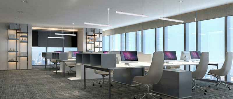 Ledimo® Office Tube Pinta-ripustusvalaisin 40W 1200mm 3000-4000-5700K Ra80 4440lm DALI2 musta - Ledimo Oy