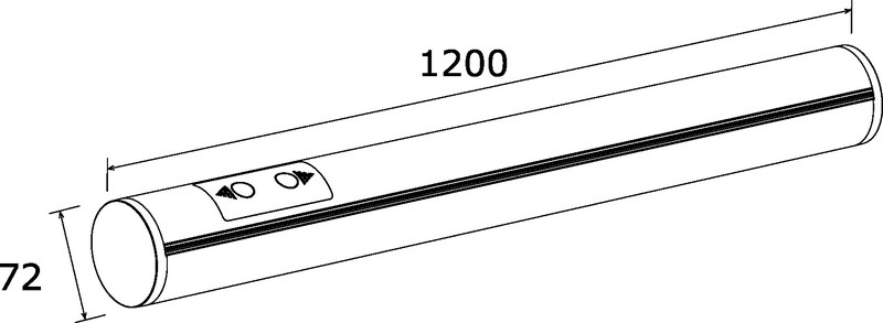Ledimo® Office Tube Pinta-ripustusvalaisin 40W 1200mm 3000-4000-5700K Ra80 4440lm DALI2 musta - Ledimo Oy