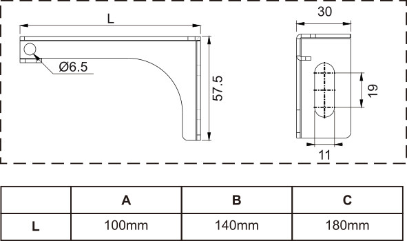 Ledimo® Wall Wash Mekaaninen lisätarvike 140mm Asennusrauta Kulma musta - Ledimo Oy Ledimo® Wall Wash Mekaaninen lisätarvike 140mm Asennusrauta Kulma musta - Ledimo Oy