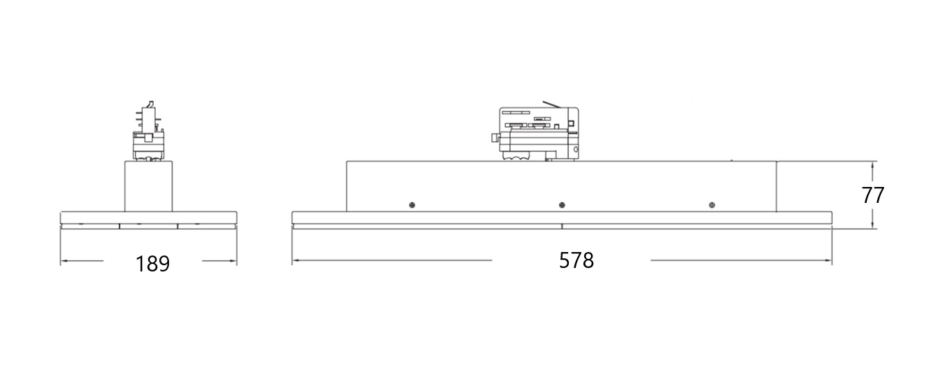 Ledimo® Easytrack Panel Yleisvalaisin 3-vaihekiskoon IP20 40-70W 578mm 3000K Ra80 11800lm valkoinen 90deg - Ledimo Oy Ledimo® Easytrack Panel Yleisvalaisin 3-vaihekiskoon IP20 40-70W 578mm 3000K Ra80 11800lm valkoinen 90deg - Ledimo Oy