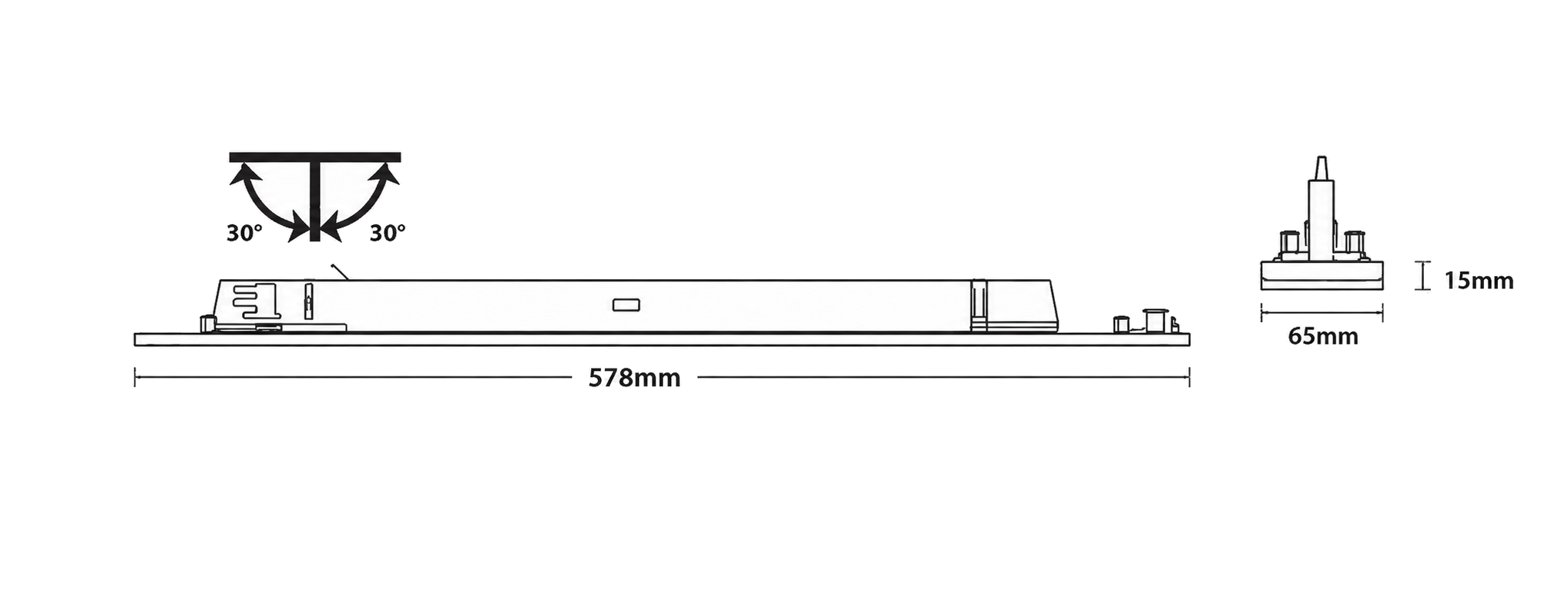 Ledimo® Easytrack Line G2 Yleisvalaisin 3-vaihekiskoon IP20 24W 578mm 4000K Ra80 4300lm valkoinen 120deg DALI2 - Ledimo Oy Ledimo® Easytrack Line G2 Yleisvalaisin 3-vaihekiskoon IP20 24W 578mm 4000K Ra80 4300lm valkoinen 120deg DALI2 - Ledimo Oy
