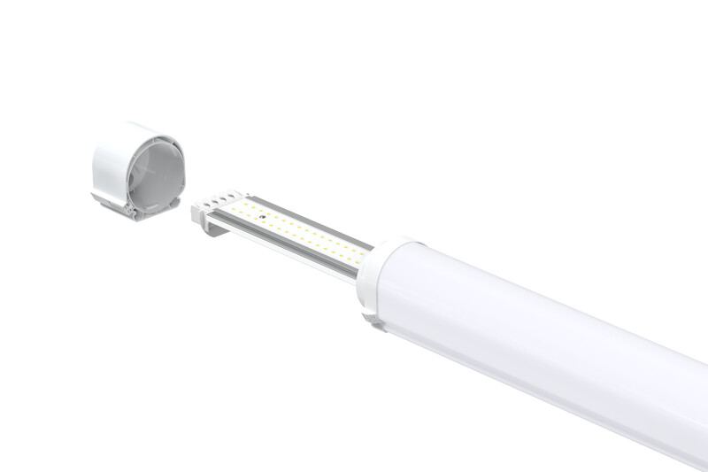 Ledimo® Easy Eco Teollisuusvalaisin suljettu IP65 40W 1250mm 4000K Ra80 6000lm valkoinen 130deg - Ledimo Oy