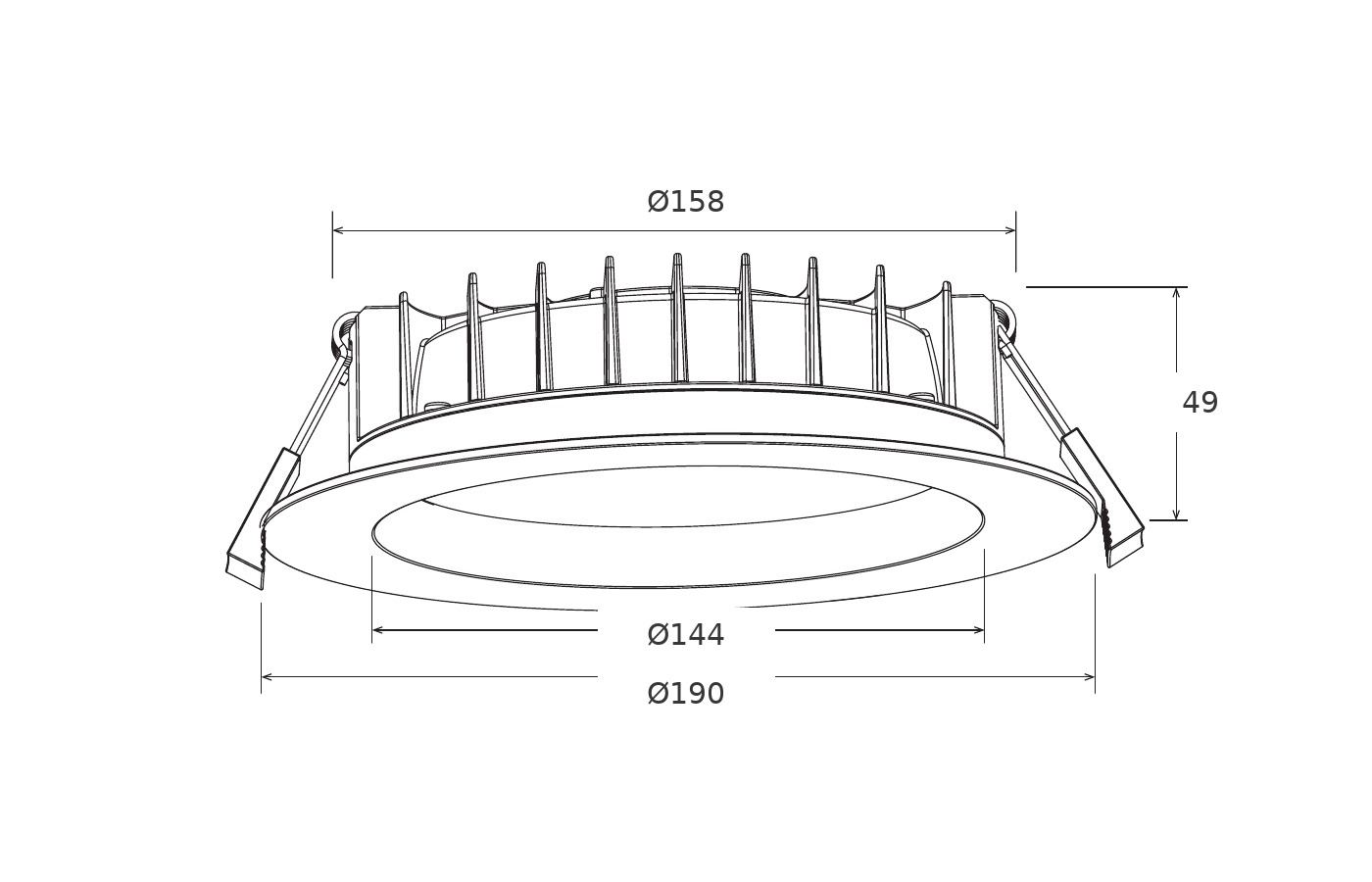 Ledimo® Downlight G2 Alasvalo IP65 25W 190mm TW 2700-6500K Ra80 2170lm valkoinen 80deg DALI2 DT8 - Ledimo Oy Ledimo® Downlight G2 Alasvalo IP65 25W 190mm TW 2700-6500K Ra80 2170lm valkoinen 80deg DALI2 DT8 - Ledimo Oy