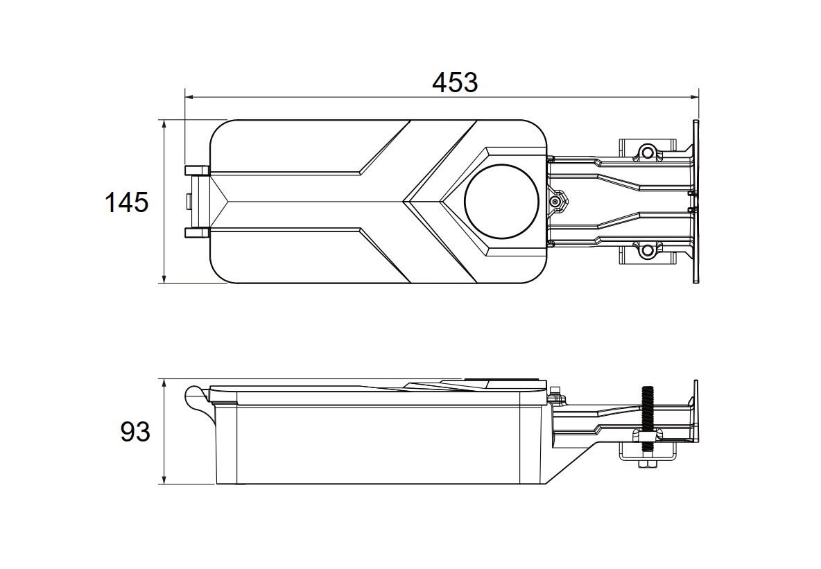 Ledimo® Boxy Pihapiirivalaisin IP66 50W 453mm 4000K Ra80 7000lm harmaa 150x45deg - Ledimo Oy